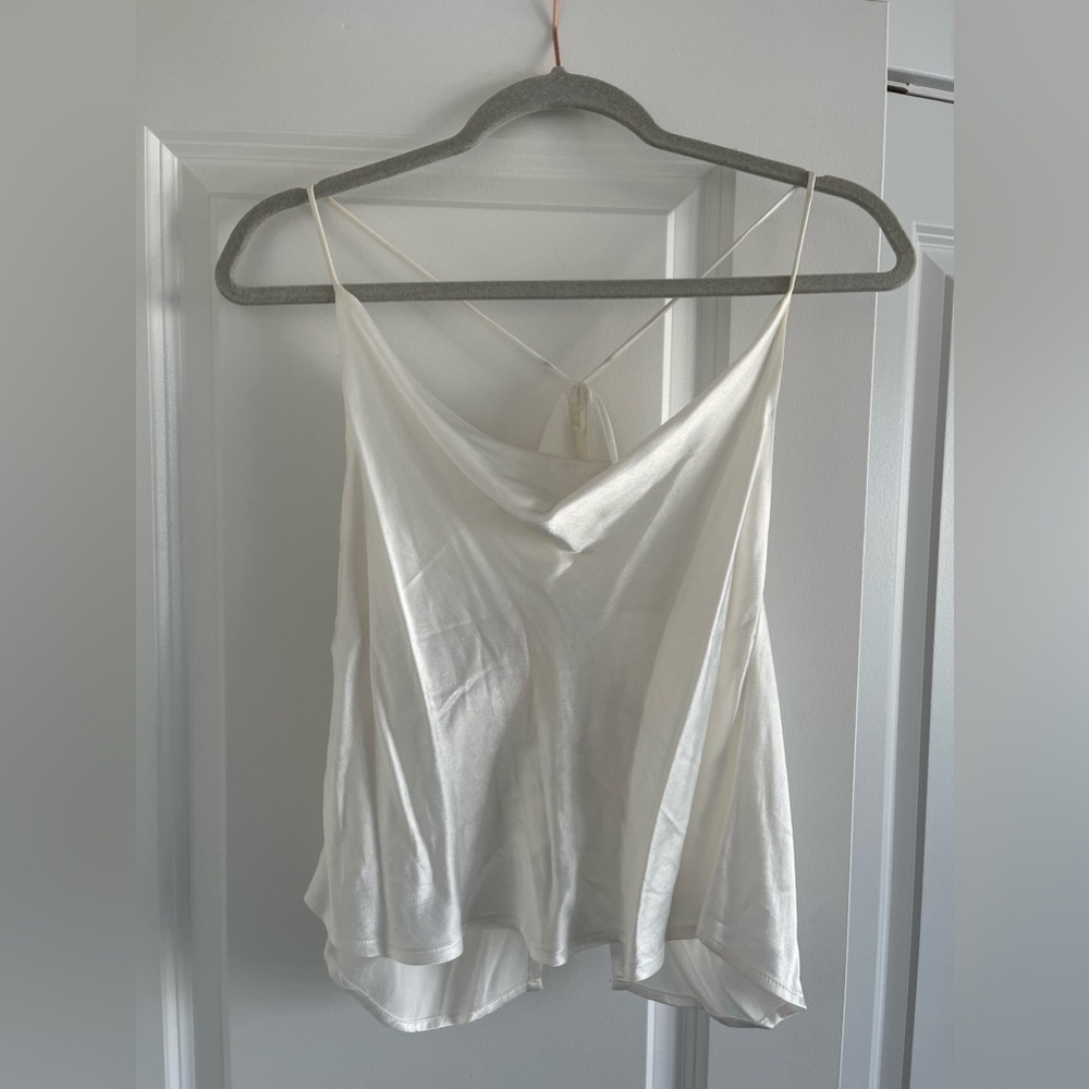 White Crop Tank Top